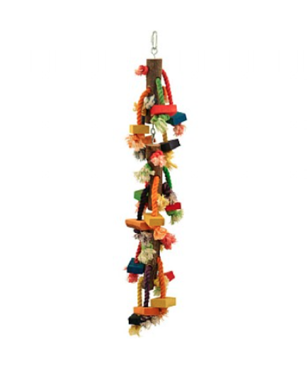 Loads of Legs Wood and Rope Parrot Toy